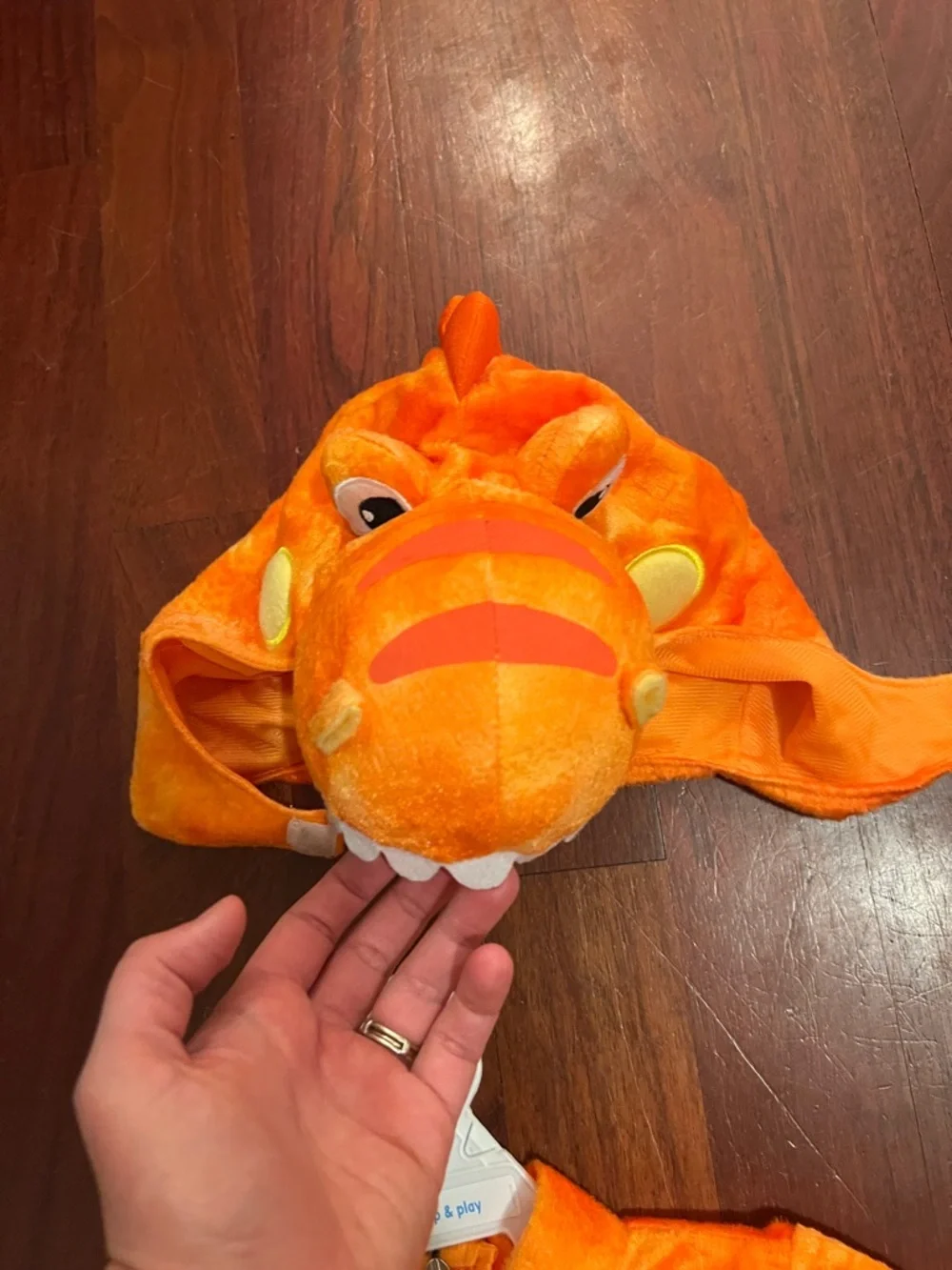 Amazon Orange and Yellow Plush Dragon Costume with Hood and Tail